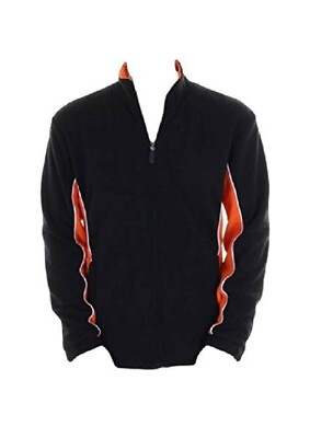 New Microfleece Track Jacket Black/Orange SALE UK