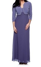 Alex Evenings Mother of Bride Groom Wedding evening formal jacket dress size 16