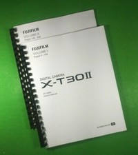 Owners Manual for Fujifilm X-T30II X-T30 II Camera 360 Pages W/Clear Covers 