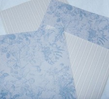 Lot 37 Anna Griffin 4 sheets of 12"x 12" Designer Paper Aqua Engraving