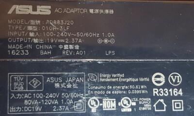 ASUS BR1100FK BR1100FKA 19V 2.37A Genuine AC Charger | eBay