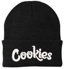 Cookies Inspired Embroidered Beanie Winter Ha...