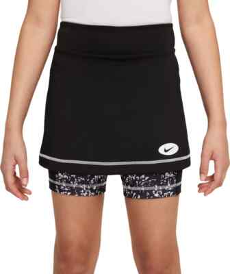 Nike Girls' Dri-FIT Icon Clash 2-in-1 Training Skirt Black DO7115 010 SZ L NEW!!