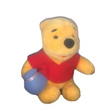 Vintage Disney's Winnie The Pooh 1997 Teddy Bear Plush With Honey Pot Mattel