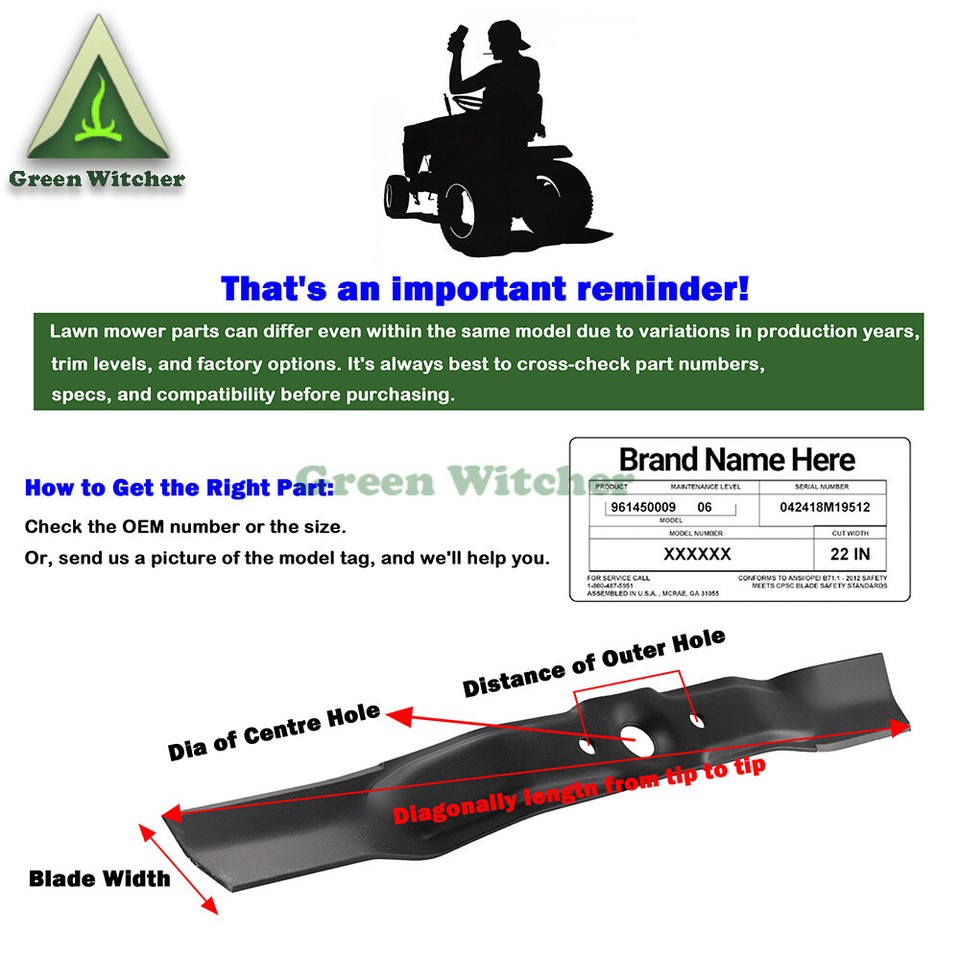 2 x Mower Blades Kit For 42