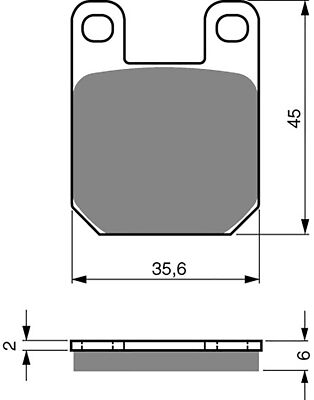 Bremsscheibenbeläge hinten rechts goldfren für 2004 Suzuki AY 50 WR-K4 Katana (L/C)