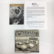 GEORGE BARRIS Owned COA Ford Service Life '70 + AMT 57 Fairlane 1962 Instruction