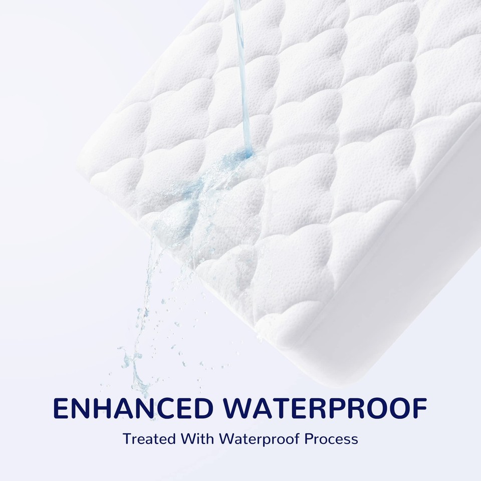 Waterproof Crib Mattress Protector Pad 2Pack Quilted, Fitted Baby