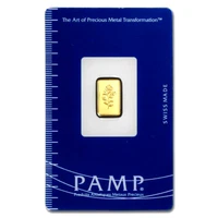 1 GRAM PAMP SUISSE .9999 ROSA GOLD BAR IN ASSAY BRILLIANT UNCIRCULATED