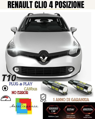 2 Ampoules LED T10 W5W 22 LED CANBUS - Pour Renault Clio, Neuf, Compatible Sans Erreur