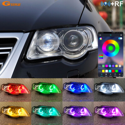 For Volkswagen VW Passat B6 Bluetooth App RGB LED Angel Eyes Hex Halo Rings