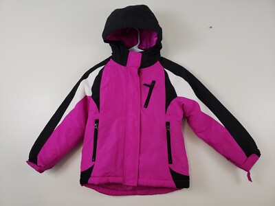 (N5) The Children s Place Girls Jacket Size S Hooded Windbreaker Fleece Liner