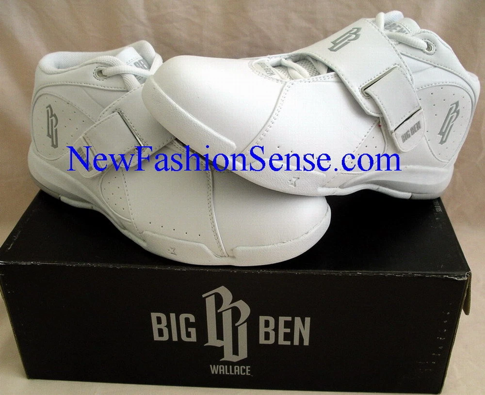 New Authentic Starbury Big Ben White Grey High Top Basketball Shoes Size 6.5