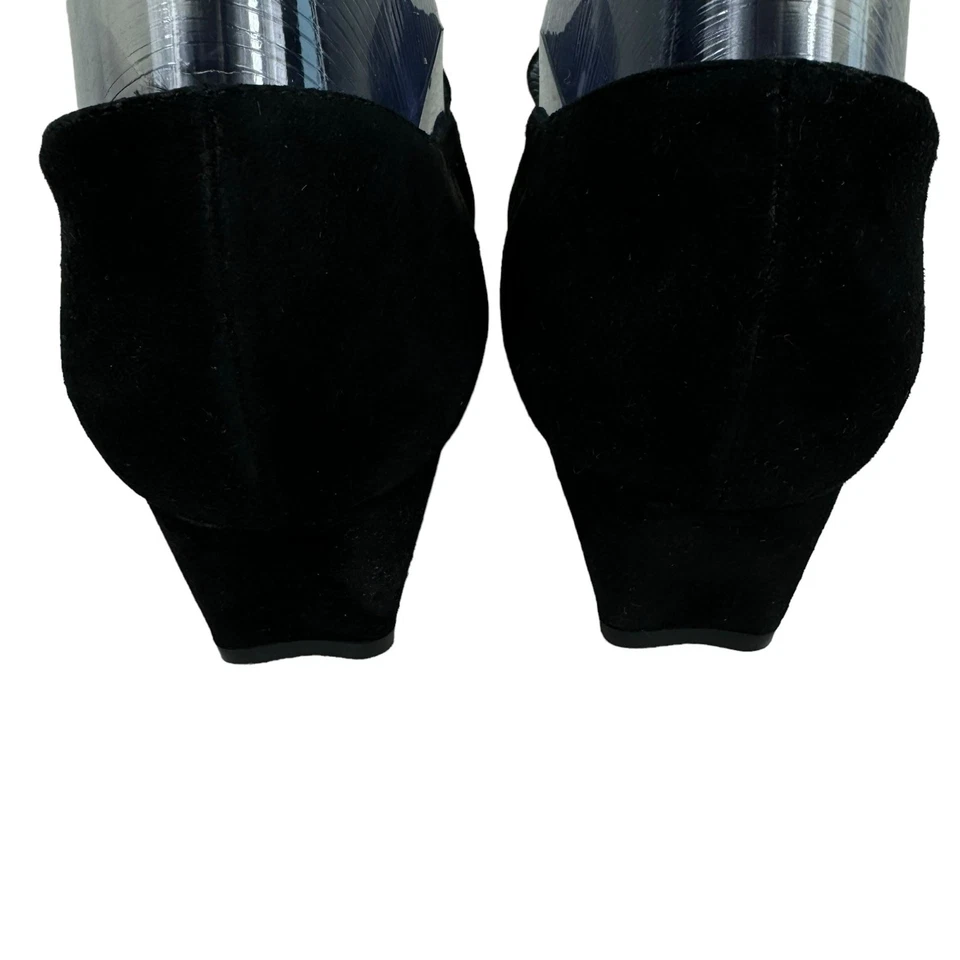 Винтажные черные замшевые кожаные мокасины без задника D'Rossana сделано в Италии 7,5 М - Изображение 3 из 4