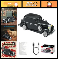 Retro Classic Car Bluetooth Speaker - Wireless HD Sound, FM Radio, TWS, LED Ligh