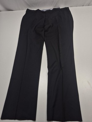 S Cohen Padua Dress Pants Men's 42x36 Black Wool Flat Front Unhemmed NWT