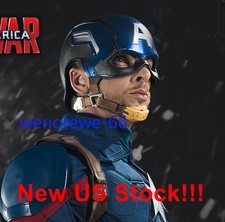 US Now Captain America Helmet 1:1 Wearable Avengers Mask Cosplay Birthday Gift