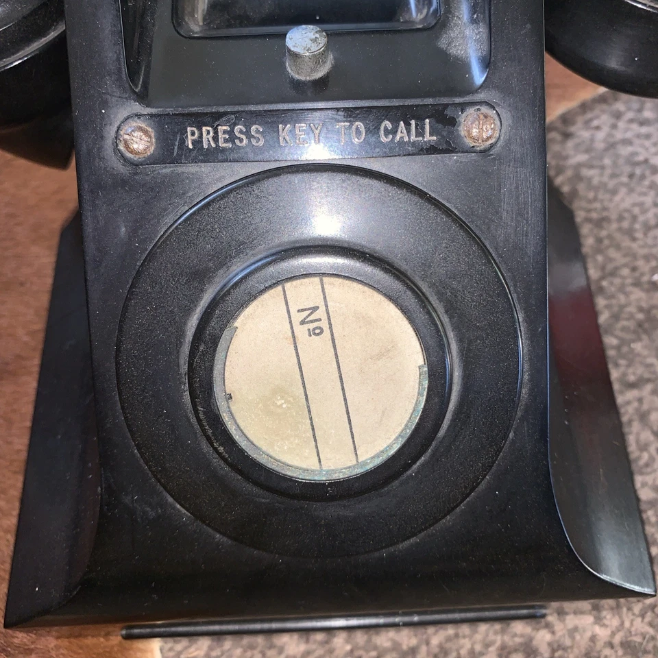 Vintage Ericsson Black Bakelite Telephone Original Twisted Flex N1102 - Image 2 of 4