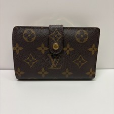 Louis Vuitton Monogram Kiss Lock Wallet Porte Monnaie Bie TH0094 Brown LV Auth