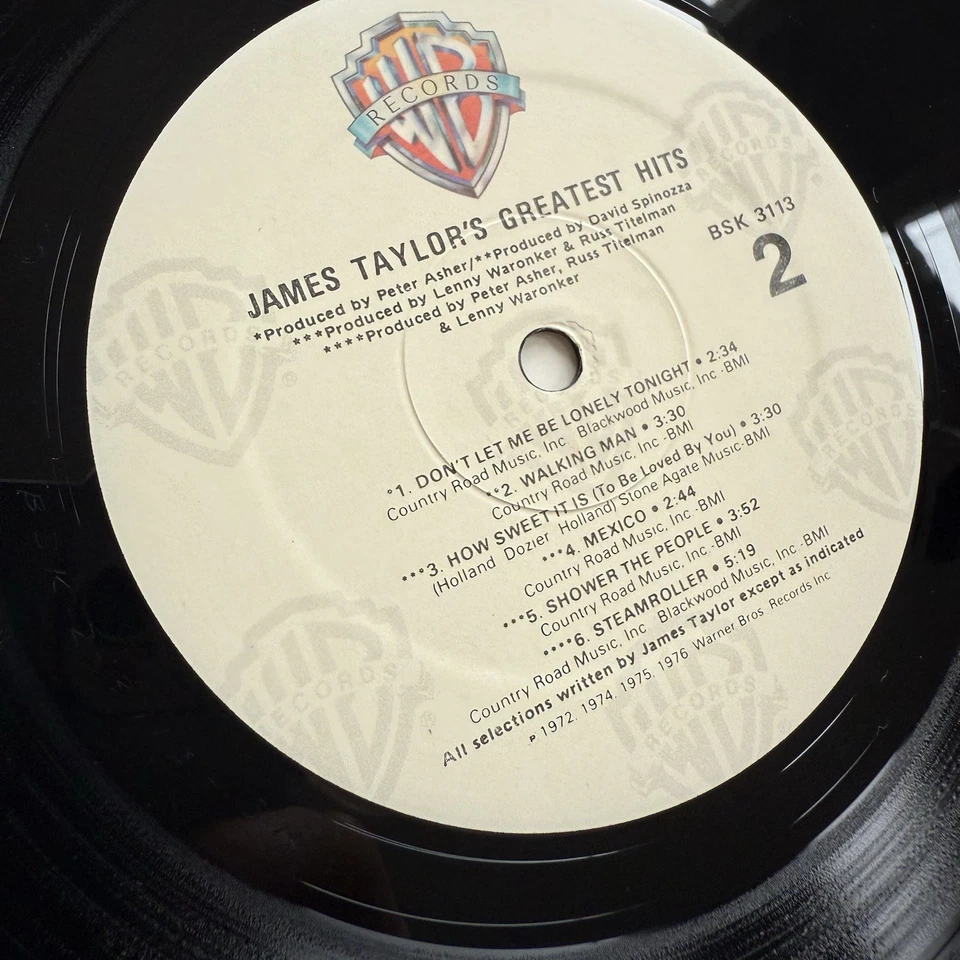 JAMES TAYLOR - Greatest Hits LP Vinyl Warner Bros 1976 In Shrink! Excellent Foto 4 de 4