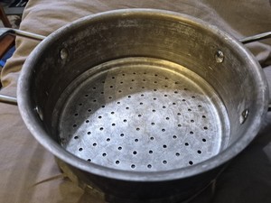 OrGREENiC 8" aluminum Steamer Basket/Pot Strainer