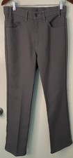 Vintage Levi  s Gray Polyester Dress Pants Men 32x32 Straight Leg Sta Prest