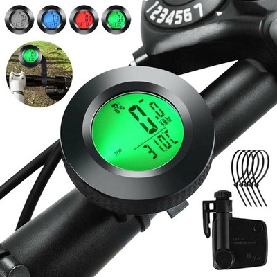 Funk Fahrradcomputer Tachometer Digital LCD Fahrrad Kilometerzähler Wasserdicht
