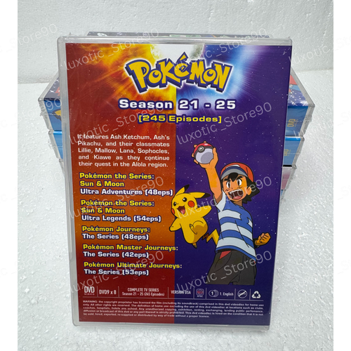 Pokemon Complete Series DVD Box Set (Seasons 1–25) English Dubbed All Region - Zdjęcie 12 z 18
