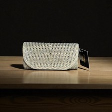 Rhinestone Evening Clutch Silver Crystal Formal Wedding Prom Handbag