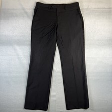 Vintage Yves Saint Laurent Dress Pants Mens 36 EU52 Black 100 Wool Side Stripe