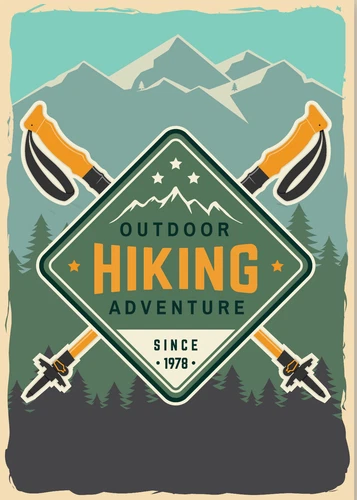 Hiking Exploring Adventure Hike Walk Wilderness Self Adhesive Vinyl Sticker