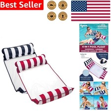 Pool Float 2-Pack Aqua Monterey 4-in-1 Adult Water Hammock Lounge Navy Burgundy