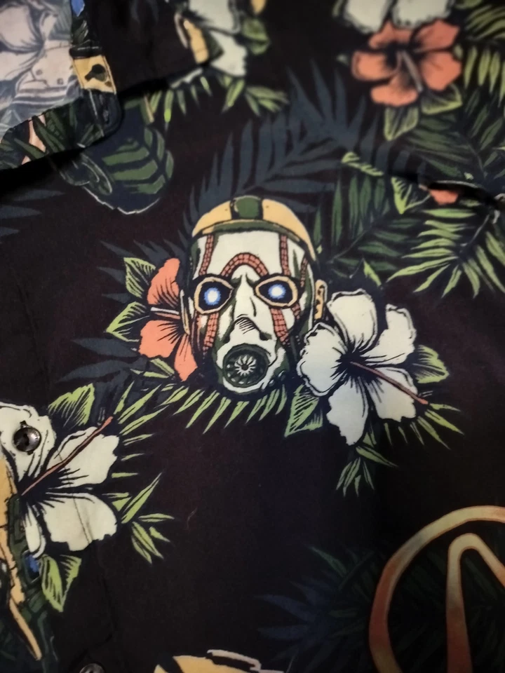 Borderlands Masculino Manga Curta Botão Tamanho M We Love Fine - Imagem 3 de 4