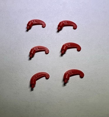 Lego Lot Of 6 Bright Red Mini Feather Feathers Hat New City Knight Castle Helmet