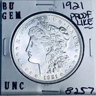 1921 BU GEM MORGAN SILVER DOLLAR UNC MS+++ U.S. MINT RARE COIN 8257