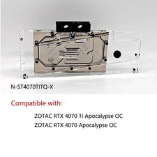 Granzon GPU Water Block Use For ZOTAC RTX 4070 Ti Apocalypse OC N-ST4070TITQ-X