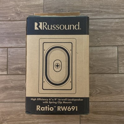 Russound RW691 6x9  pair In-wall Loudspeakers - White - Spring Clip Mounts