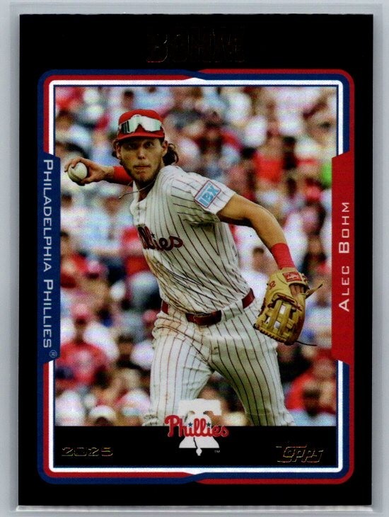 #237 Alec Bohm Philadelphia Phillies  2025 Topps Archives Black Foil Parallel