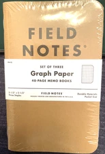 Field Notes note book with Original Kraft 3-Pack - Graph Paper Memo