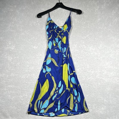 Mara Hoffman Dress Womens Size XS Blue Green Dress Sleeveless Adjustable