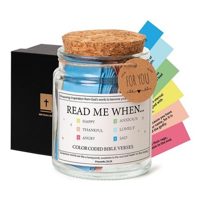 Bibelverse in Einem Glas, ''Read Me When''-Glas mit Bibelversen für Emotionen6539