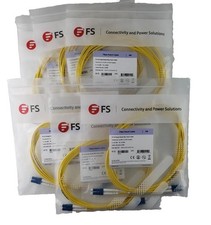 Fiber Patch Cable 2 Fibers, LC UPC Duplex To LC UPC Duplex, Single Mode 3M 6 Lot