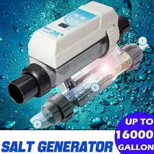 Salt Pool Chlorine Generator Cell to 16,000 Gallons With 1.5 -2" PVC Unions 110V
