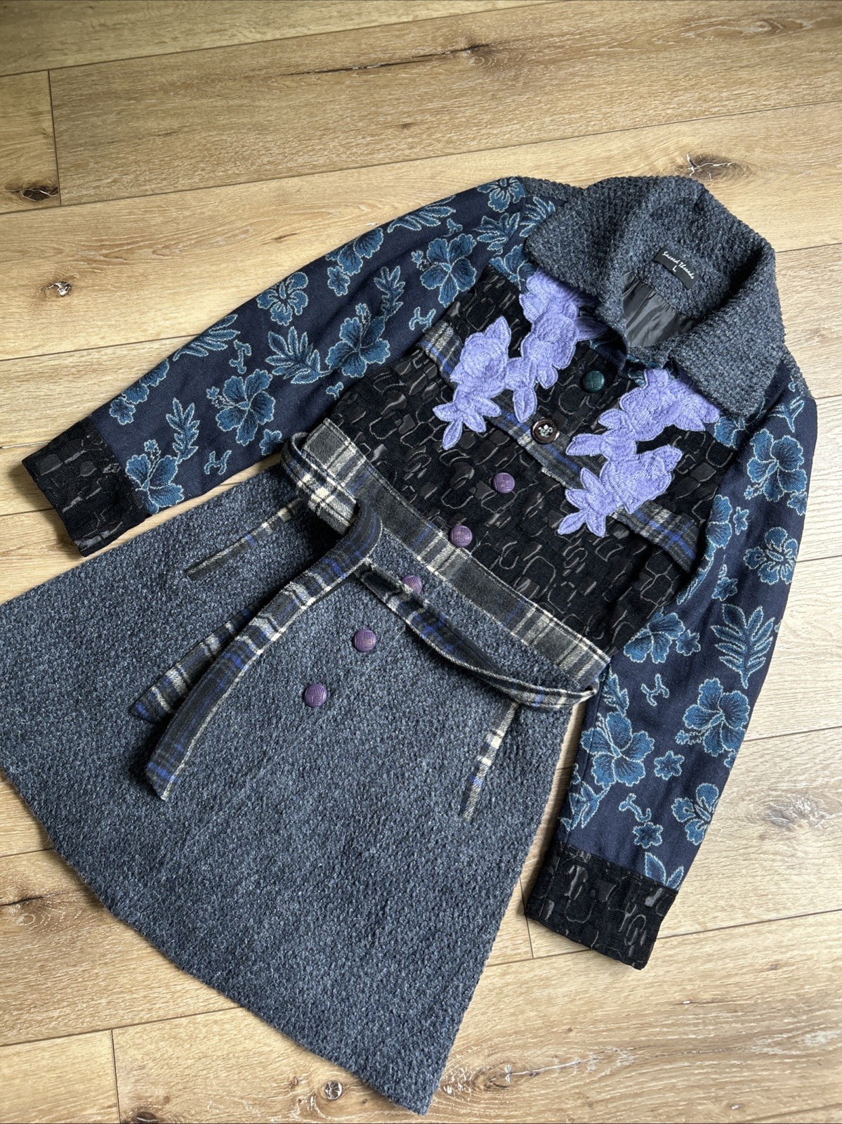 Sacred Threads Multicolor Floral Patchwork Boho B… - image 2