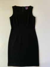 Ann Taylor Black Sleeveless Lined Career Cocktail Size 2 Sheath Dress Women