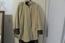 Beautiful Golden Island Fox Fur and Textile Jacket size 46 HOODED 