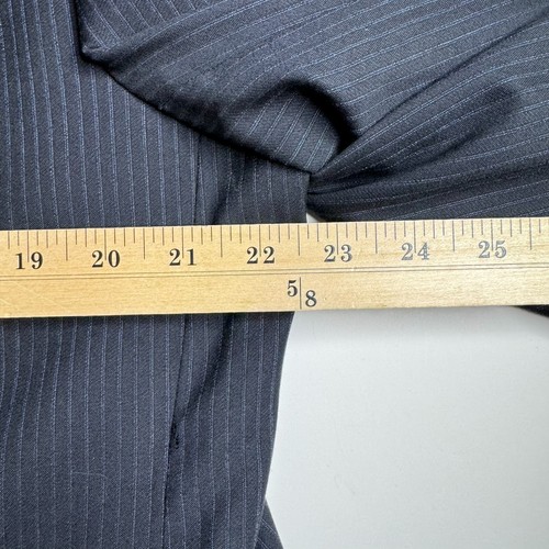 Ralph Lauren Blazer Mens 44L Blue Striped Classic 100% Wool 3 Button - Imagen 10 de 20