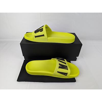 AMIRI ロゴ サンダル Amiri Logo Pool Slide in Yellow/Black BNWT 46 | eBay