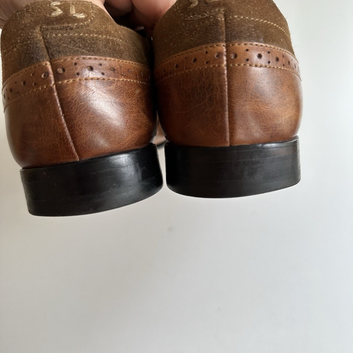Oliver Sweeney Two Tone Tan Brown Suede Leather Shoes Sanago UK 10‎ US 12 EU 44 Oliver Sweeney Two Tone Tan Brown Suede Leather Shoes Sanago  main image 2
