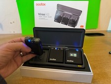 Godox Virso M2 Wireless Microphone System With Charging Case, 2.4ghz Lapel Mic